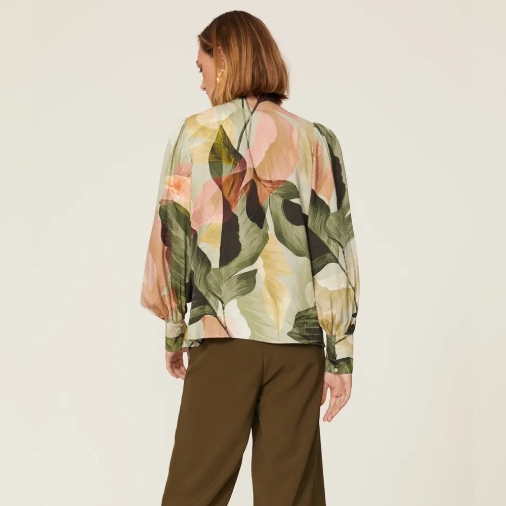 Ted Baker Emilee Leaf Print Top - Picture 6 of 15